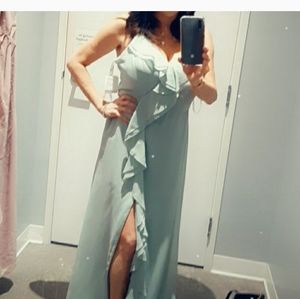 Bridesmaid pale green dress size 16